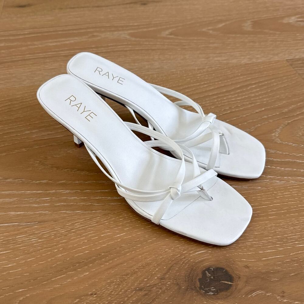 Raye Kitten Heels Sandals Dax Size US 9.5 White